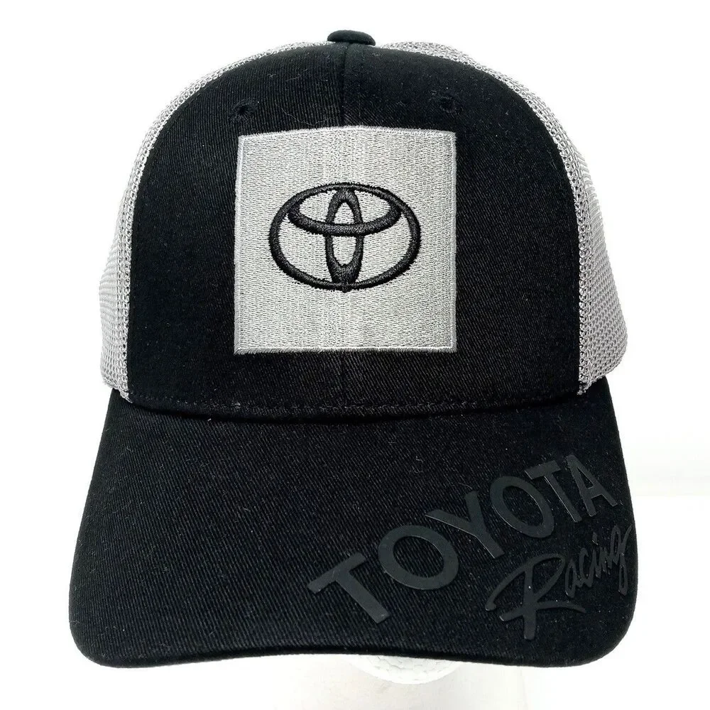 NEW Toyota Racing TRD Logo Black/Grey Mesh Trucker Adjustable Hat Cap
